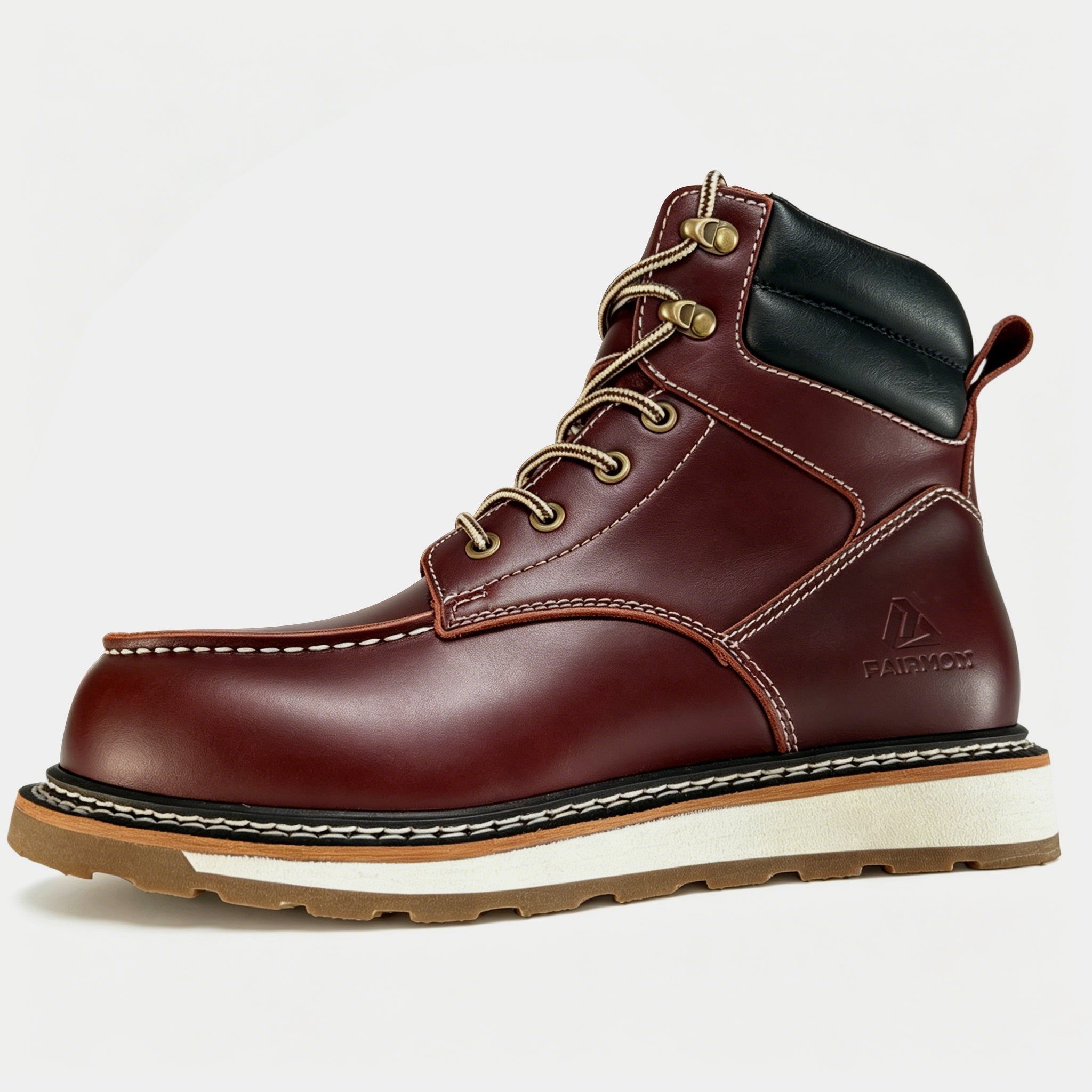PAIRMON Steel Toe Work Boot — 6" Moc Toe, Goodyear Welt Construction, Puncture Resistant
