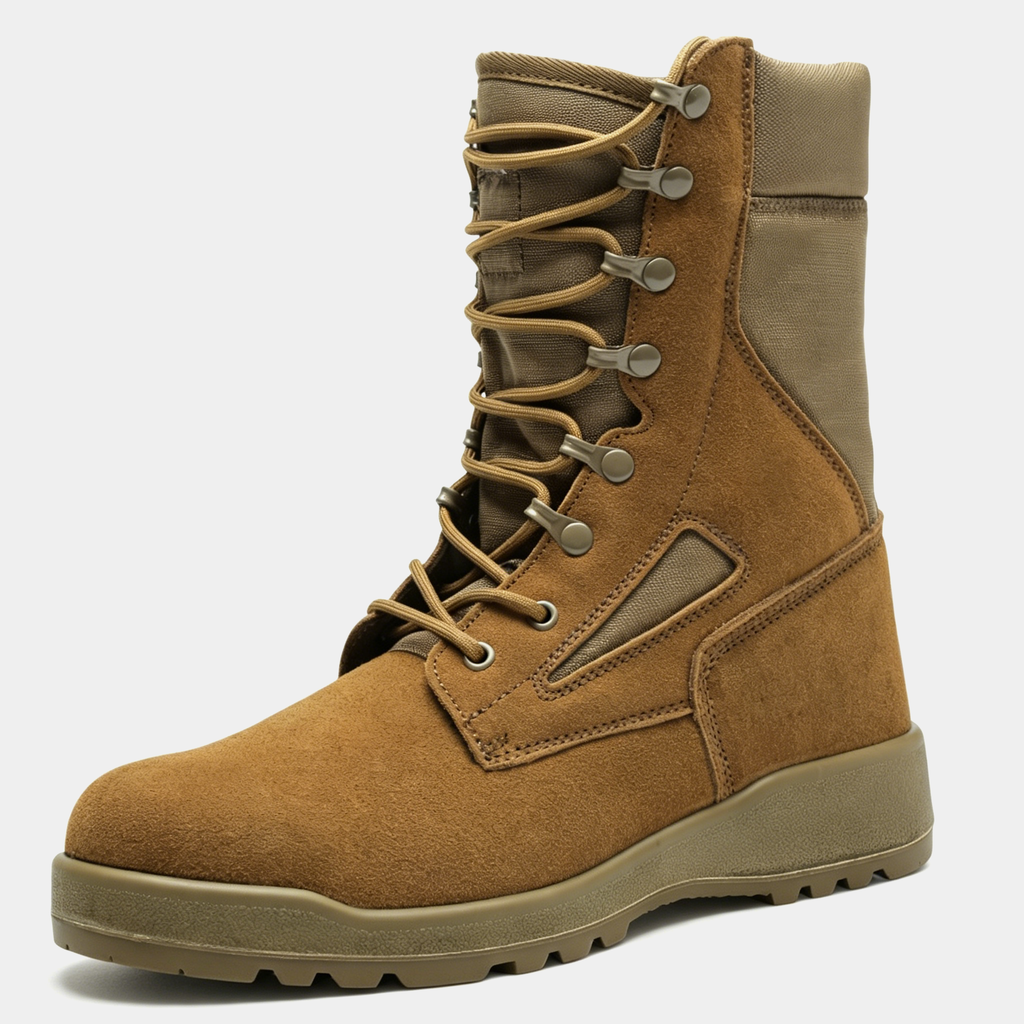 Men's Tactical Boots – Breathable Suede & Mesh Lining, Desert Outdoor Training Safety Shoes