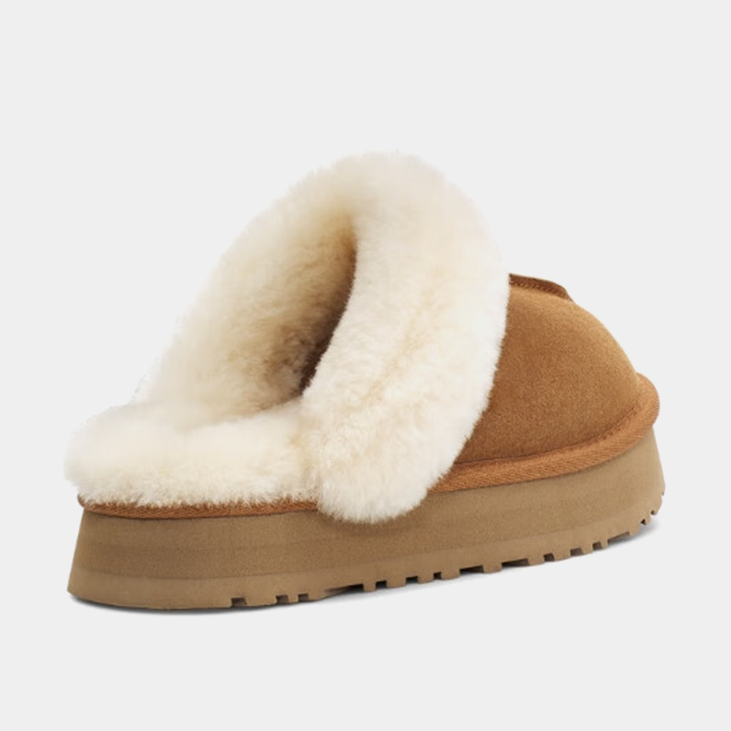 Women's Plush Slippers - Casual Winter Indoor Slippers for Women, Brown, Sheepskin