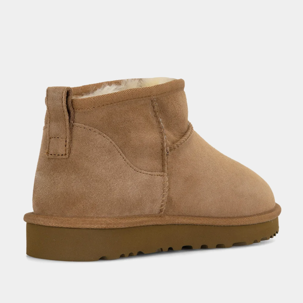 Women's Classic Ultra Mini Ankle Boot-Australian genuine sheepskin with 2cm wool pile length, High resilience foam
